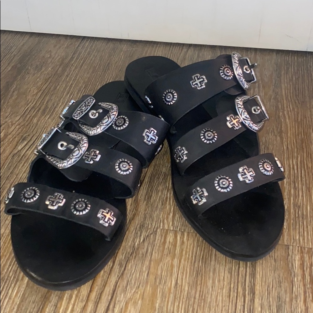 Sol Sana cross buckle sandals